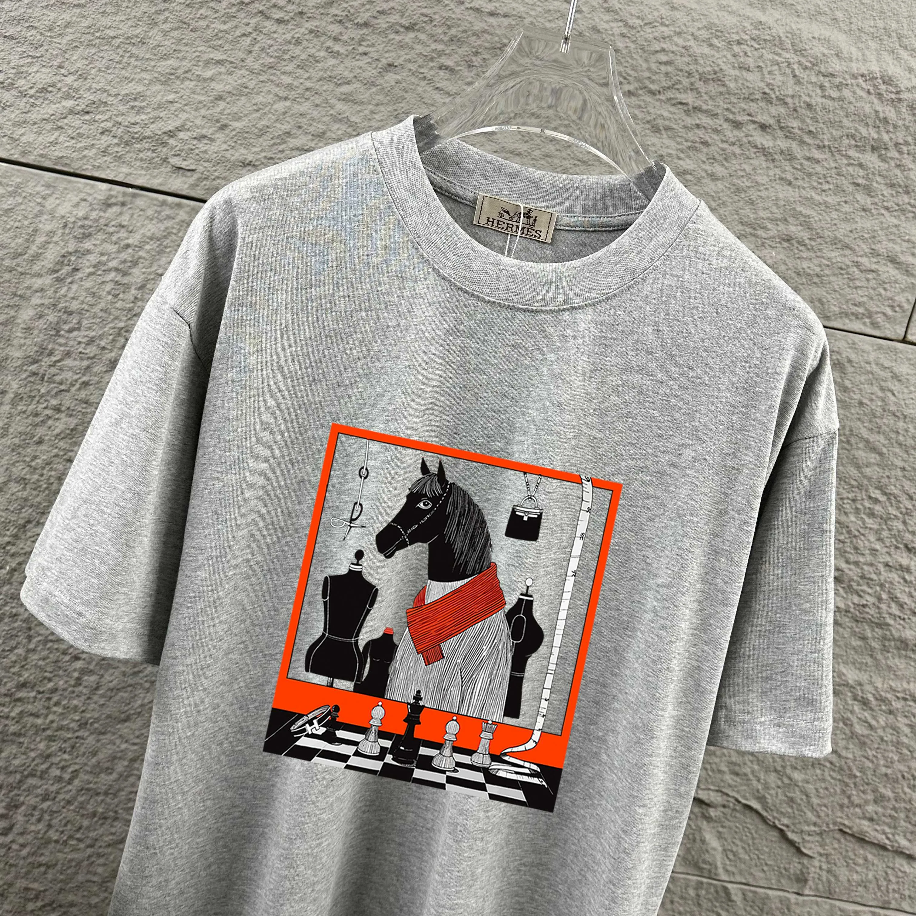 Herme* * 2026 New Arrival Classic T Same Style ：Black White Gray Size： S （90-130 ） M （120-150 ） L （140-165 ） XL （160-180 ） XXL （180-210 ）